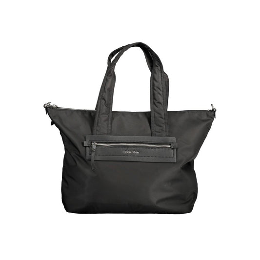 Black Polyester Handbag