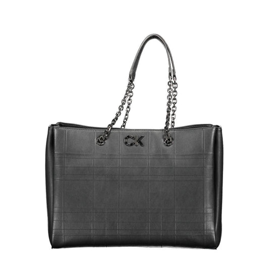 Black Polyester Handbag