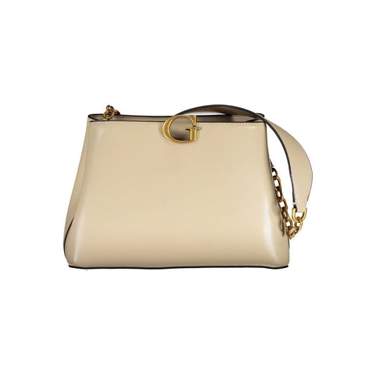 Beige Polyethylene Handbag