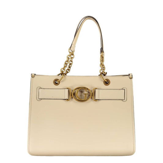 Beige Polyethylene Handbag