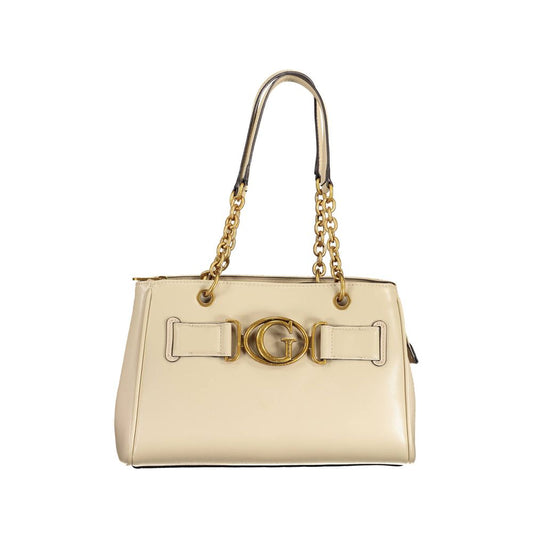 Beige Polyethylene Handbag