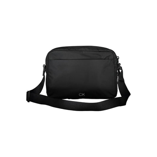 Black Polyester Shoulder Bag