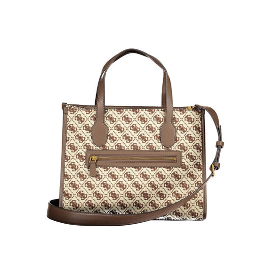 Brown Polyester Handbag