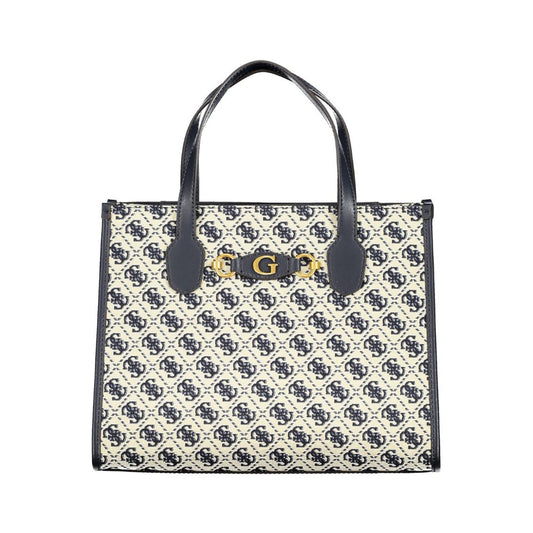 Blue Polyester Handbag