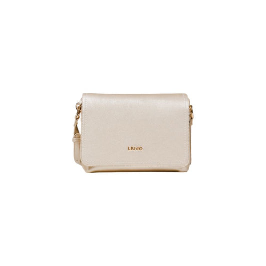 Gold Artificial Leather Handbag