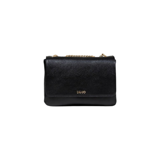 Black Artificial Leather Handbag