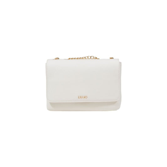 Cream Artificial Leather Handbag