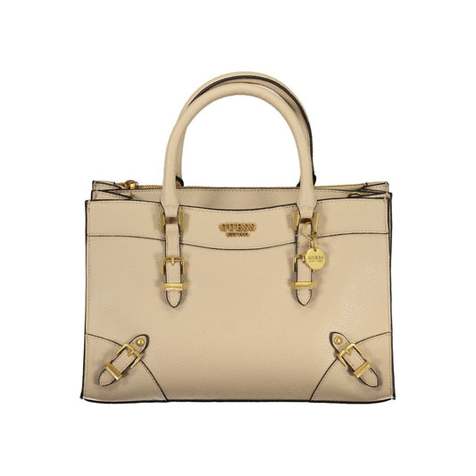Beige Polyethylene Handbag