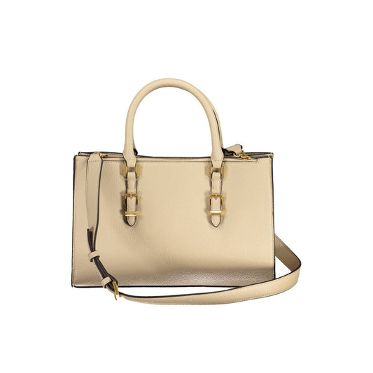 Beige Polyethylene Handbag